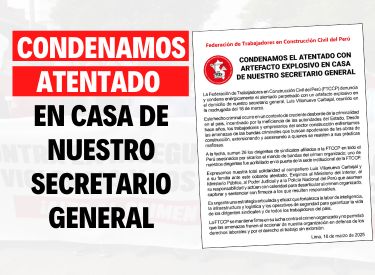 Condenamos atentado en casa de nuestro secretario general